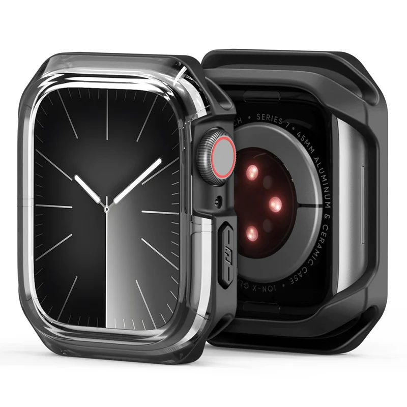 DUX DUCIS Tamo Series Apple Watch Series 9 / 8 / 7 41mm Watch Case Silicone Shockproof Cover - Transparent Blue