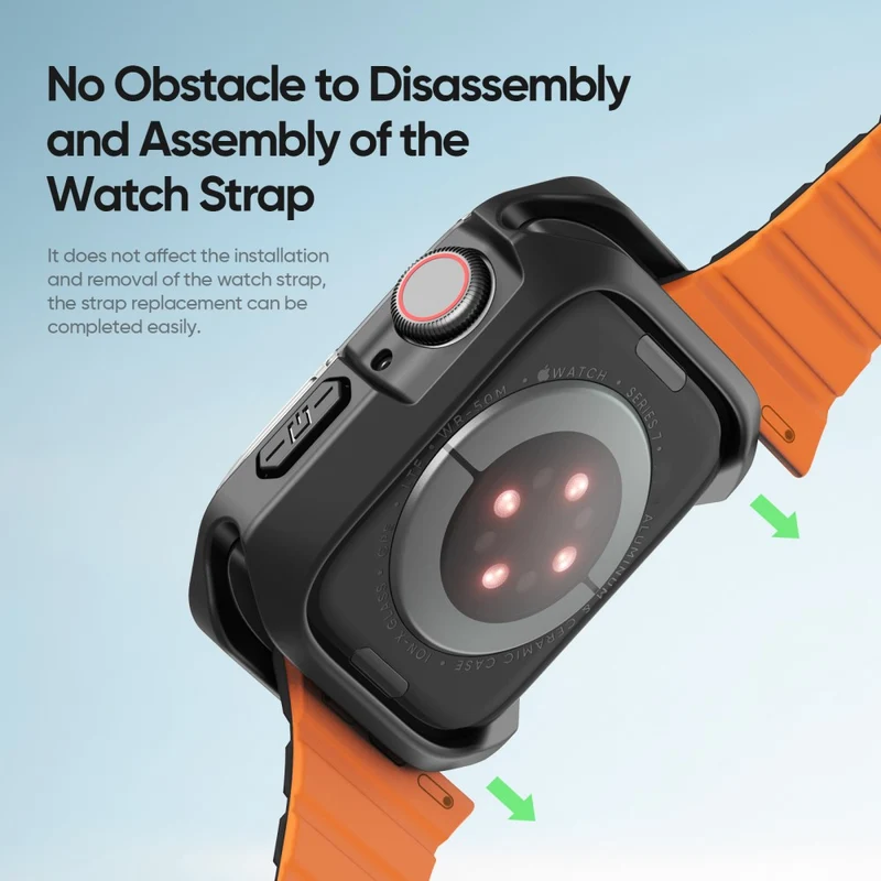 DUX DUCIS Tamo Series Apple Watch Series 9 / 8 / 7 41mm Watch Case Silicone Shockproof Cover - Transparent Blue
