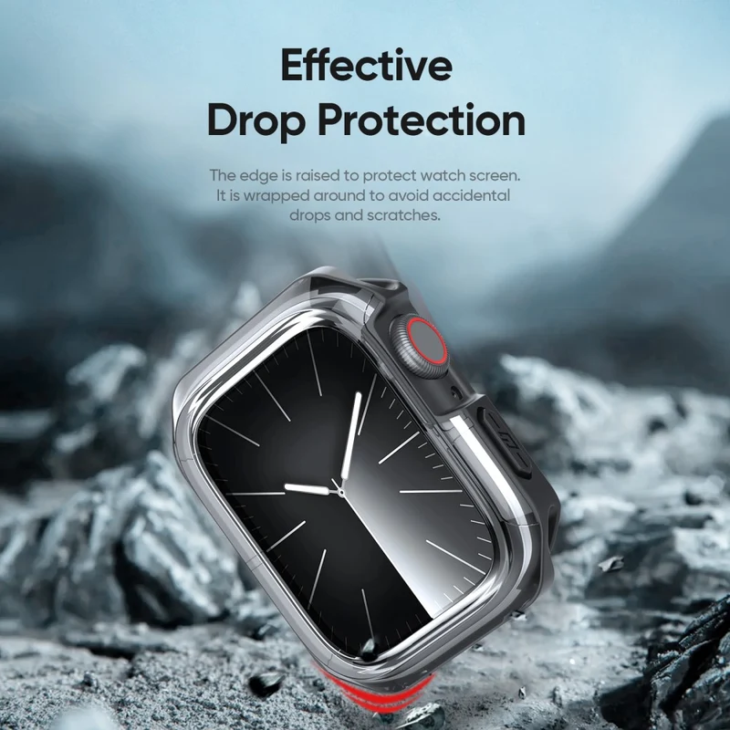 DUX DUCIS Tamo Series Apple Watch Series 9 / 8 / 7 41mm Watch Case Silicone Shockproof Cover - Transparent Blue