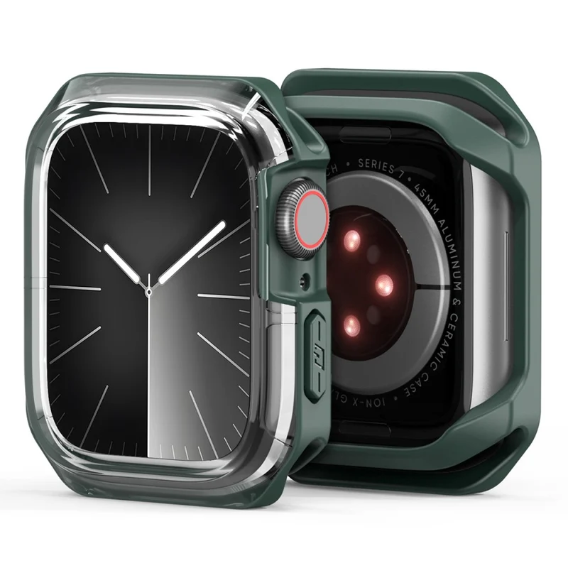 DUX DUCIS Tamo Series Apple Watch Series 9 / 8 / 7 41mm Watch Case Silicone Shockproof Cover - Transparent Blue