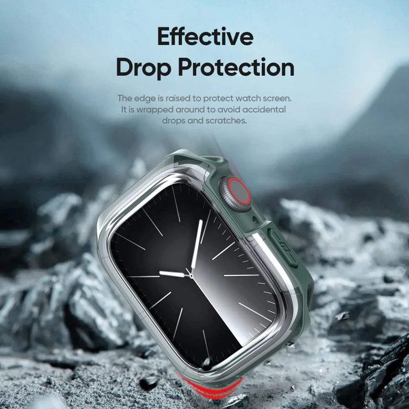 DUX DUCIS Tamo Series Apple Watch Series 9 / 8 / 7 41mm Watch Case Silicone Shockproof Cover - Transparent Blue