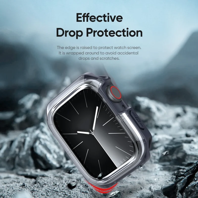 DUX DUCIS Tamo Series Apple Watch Series 9 / 8 / 7 41mm Watch Case Silicone Shockproof Cover - Transparent Blue