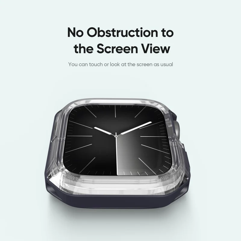 DUX DUCIS Tamo Series Apple Watch Series 9 / 8 / 7 41mm Watch Case Silicone Shockproof Cover - Transparent Blue