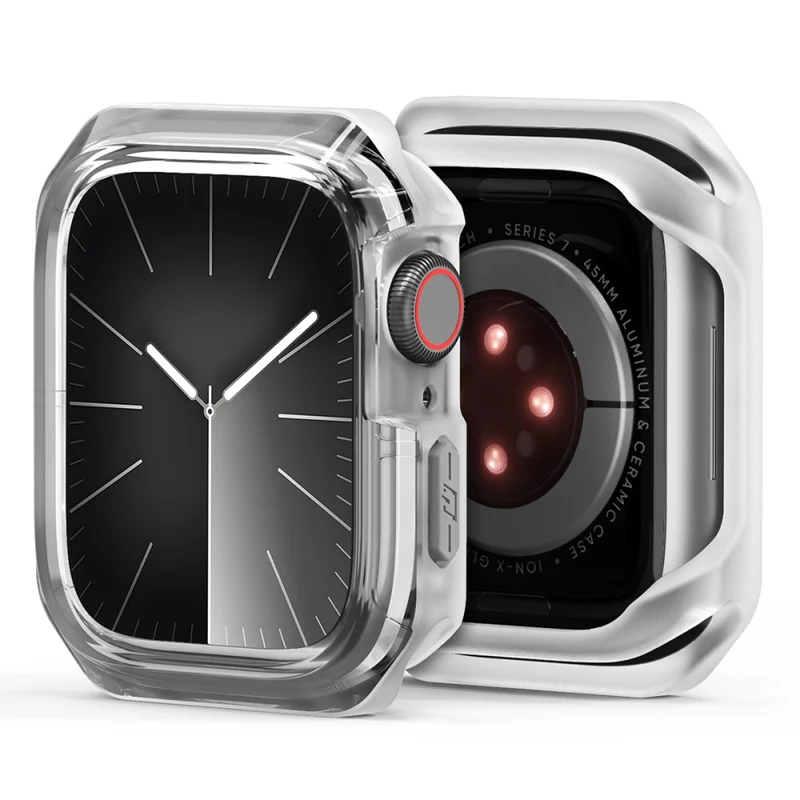 DUX DUCIS Tamo Series Apple Watch Series 9 / 8 / 7 41mm Watch Case Silicone Shockproof Cover - Transparent Blue