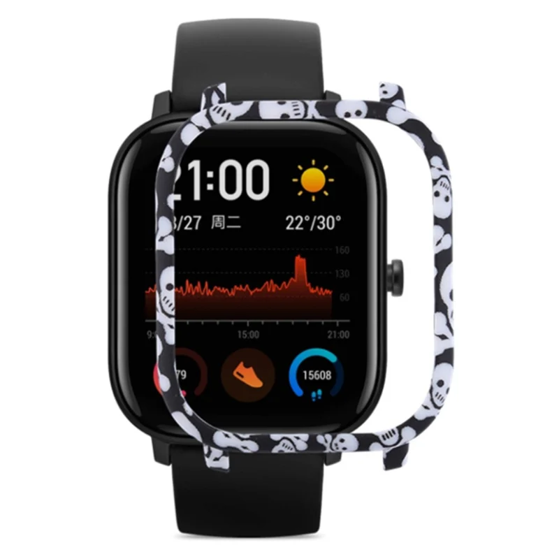 Huami Amazfit GTS Case Hard Pattern Printed Protective Frame Cover - Leopard Print