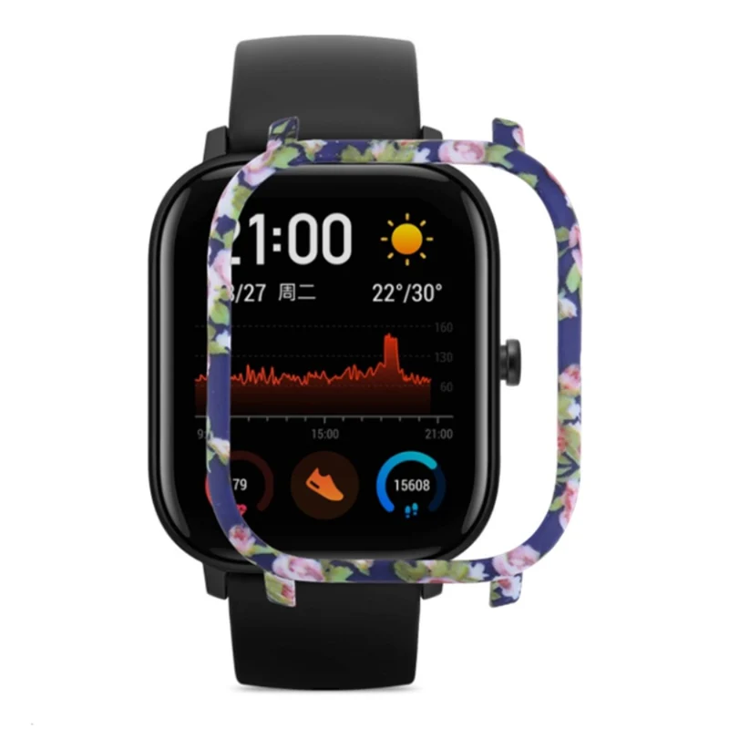 Huami Amazfit GTS Case Hard Pattern Printed Protective Frame Cover - Leopard Print