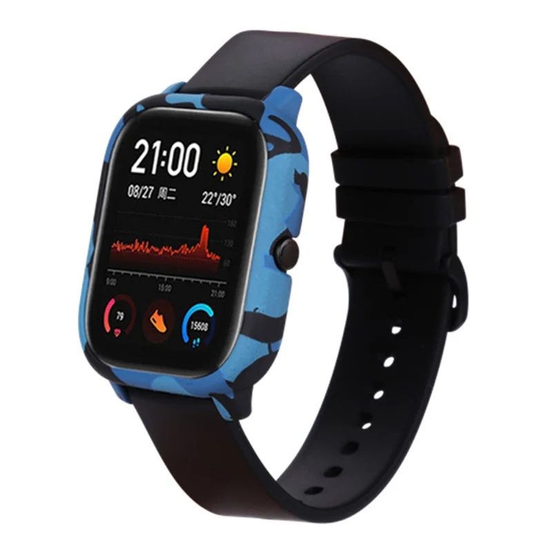 Huami Amazfit GTS Case Hard Pattern Printed Protective Frame Cover - Leopard Print