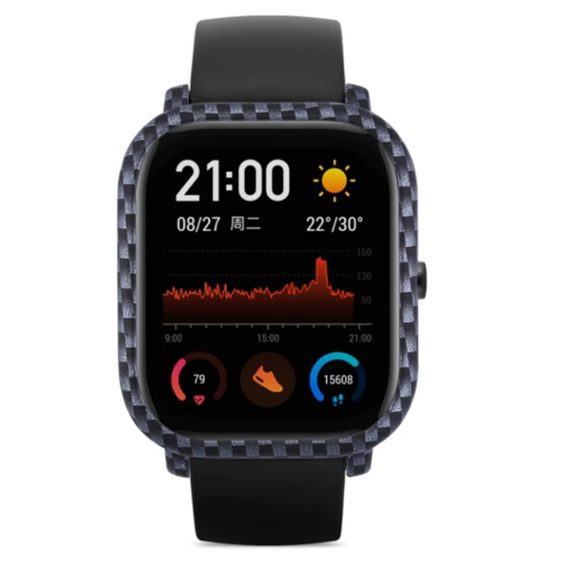 Huami Amazfit GTS Case Hard Pattern Printed Protective Frame Cover - Leopard Print