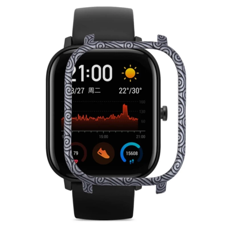 Huami Amazfit GTS Case Hard Pattern Printed Protective Frame Cover - Leopard Print