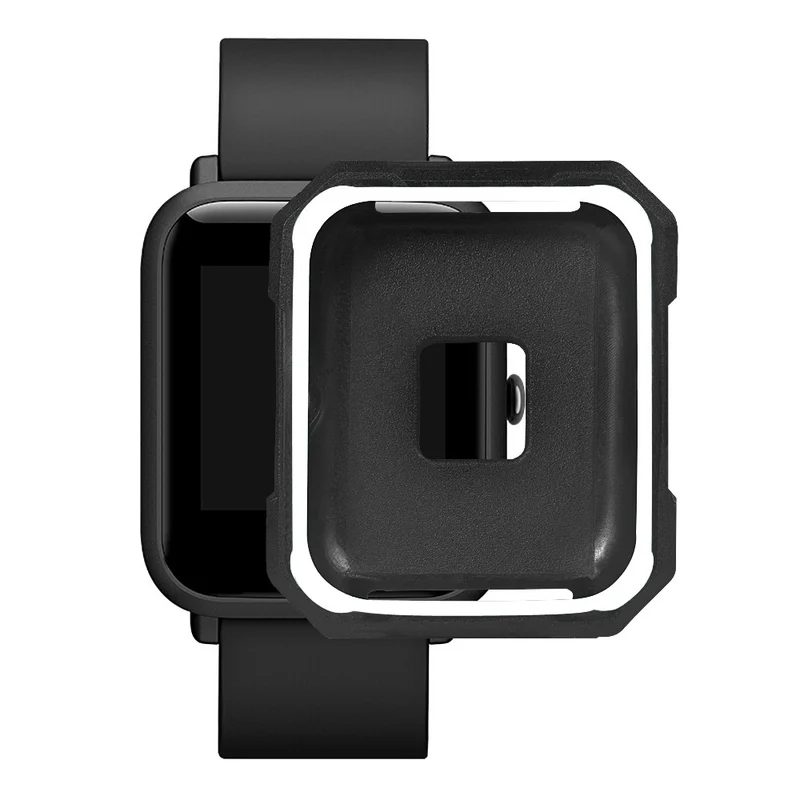 Huami Amazfit Bip / Bip Lite Watch Case Flexible Dual Color Protective Cover - Black+White