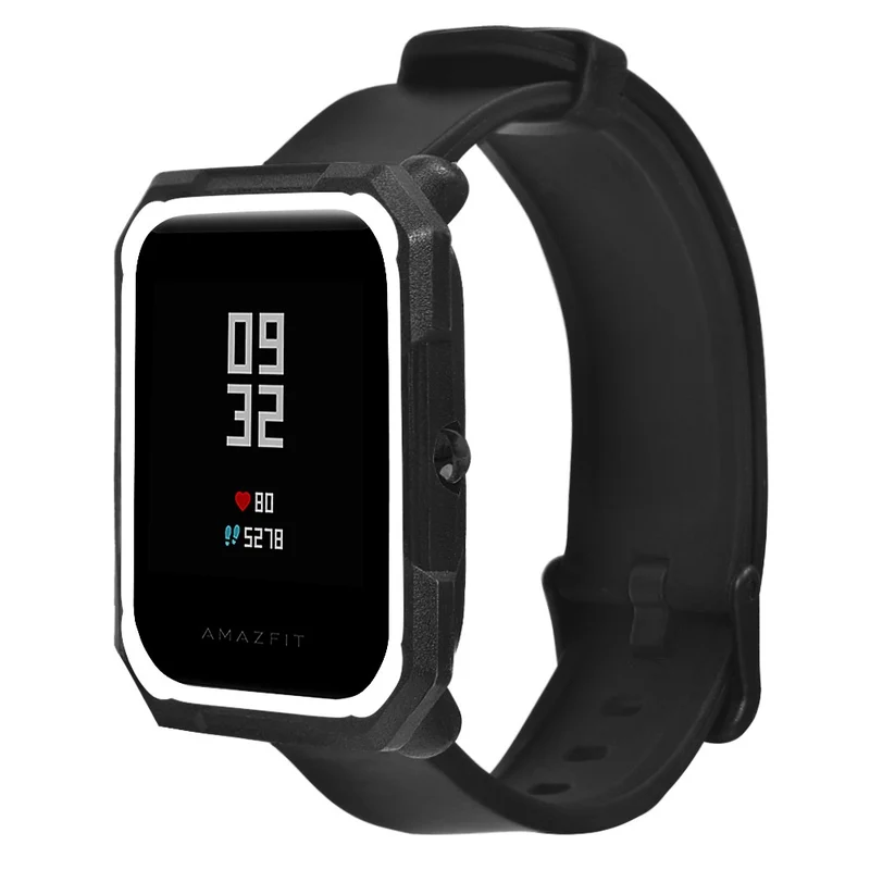 Huami Amazfit Bip / Bip Lite Watch Case Flexible Dual Color Protective Cover - Black+White