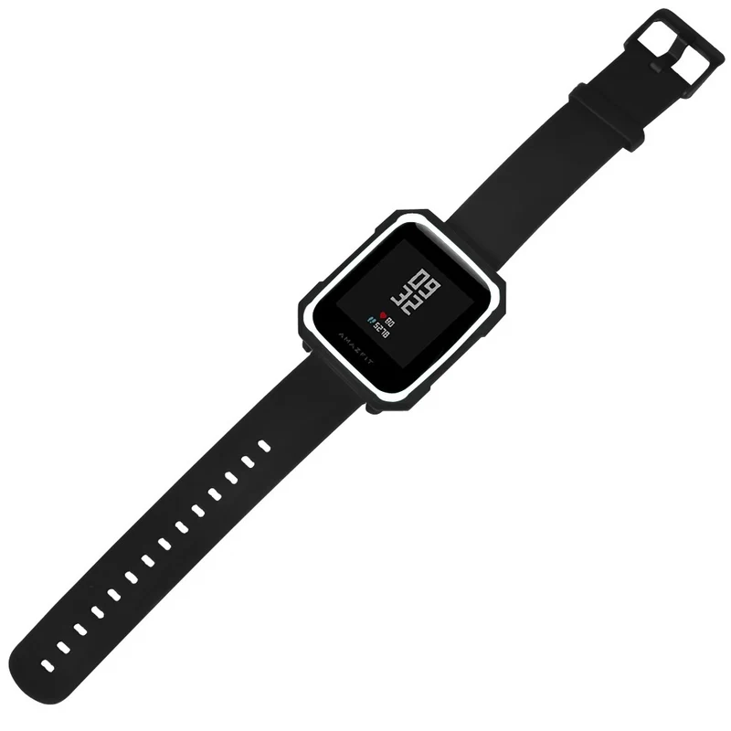 Huami Amazfit Bip / Bip Lite Watch Case Flexible Dual Color Protective Cover - Black+White