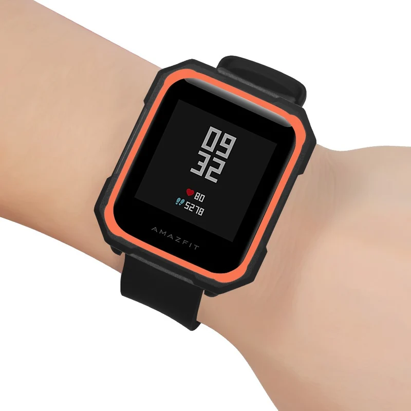 Huami Amazfit Bip / Bip Lite Watch Case Flexible Dual Color Protective Cover - Black+White