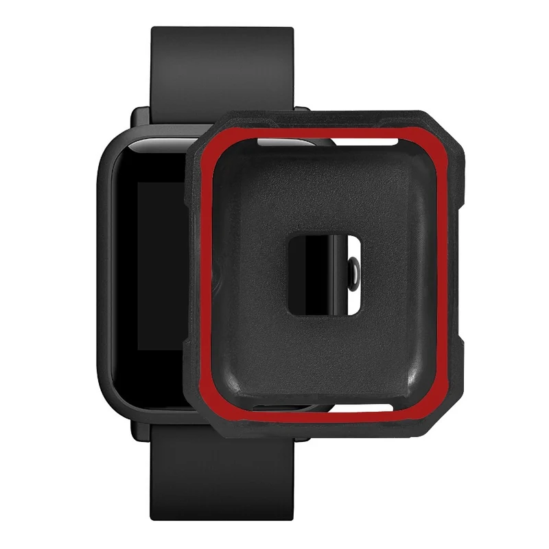 Huami Amazfit Bip / Bip Lite Watch Case Flexible Dual Color Protective Cover - Black+White