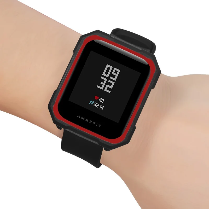 Huami Amazfit Bip / Bip Lite Watch Case Flexible Dual Color Protective Cover - Black+White