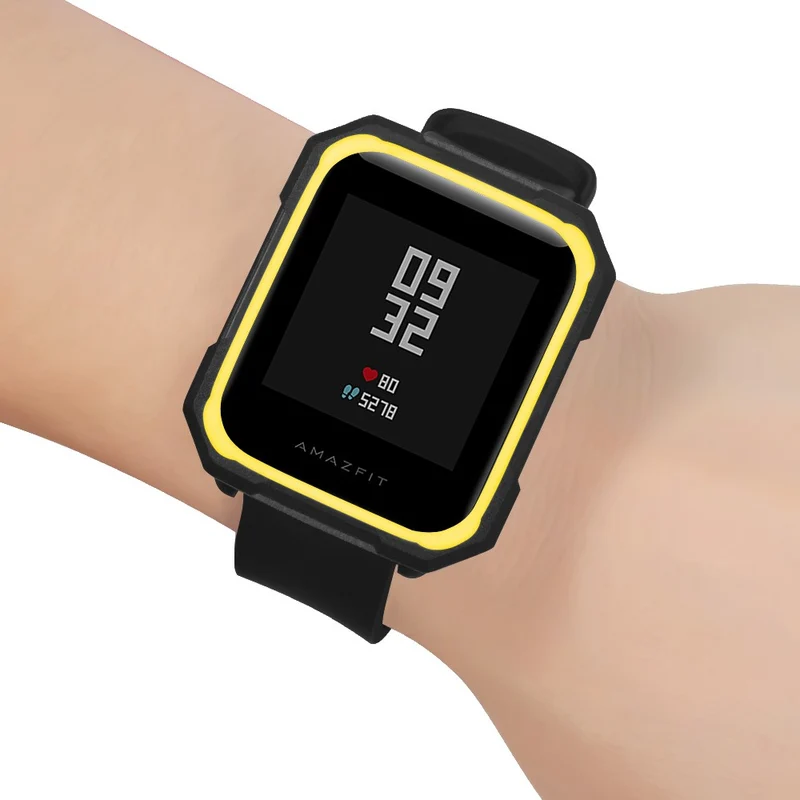 Huami Amazfit Bip / Bip Lite Watch Case Flexible Dual Color Protective Cover - Black+White