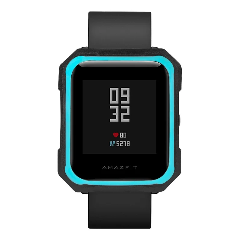 Huami Amazfit Bip / Bip Lite Watch Case Flexible Dual Color Protective Cover - Black+White