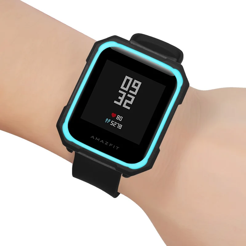 Huami Amazfit Bip / Bip Lite Watch Case Flexible Dual Color Protective Cover - Black+White