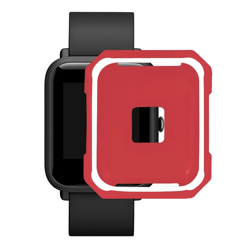 Huami Amazfit Bip / Bip Lite Watch Case Flexible Dual Color Protective Cover - Black+White