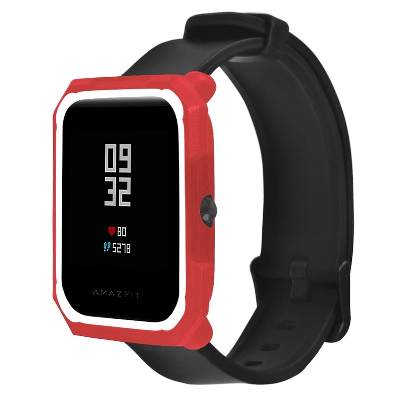 Huami Amazfit Bip / Bip Lite Watch Case Flexible Dual Color Protective Cover - Black+White
