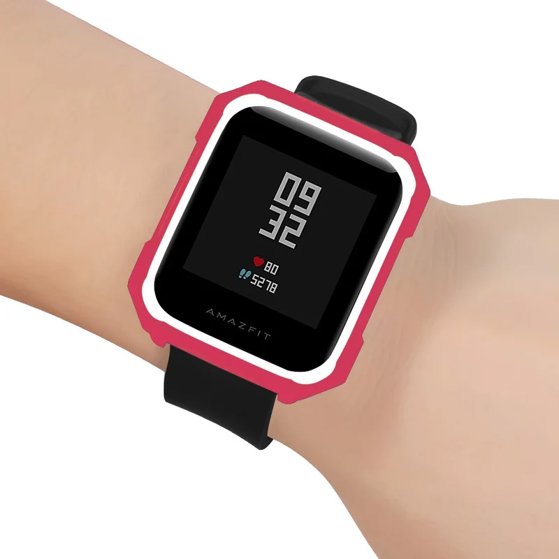 Huami Amazfit Bip / Bip Lite Watch Case Flexible Dual Color Protective Cover - Black+White