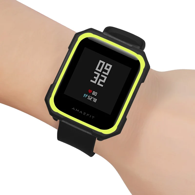 Huami Amazfit Bip / Bip Lite Watch Case Flexible Dual Color Protective Cover - Black+White