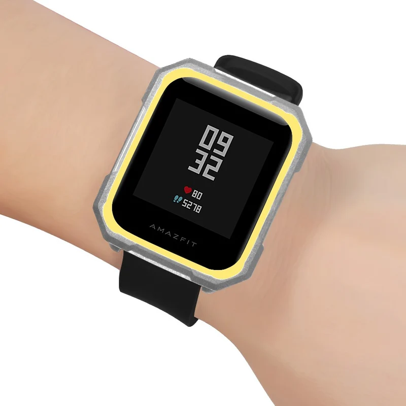 Huami Amazfit Bip / Bip Lite Watch Case Flexible Dual Color Protective Cover - Black+White