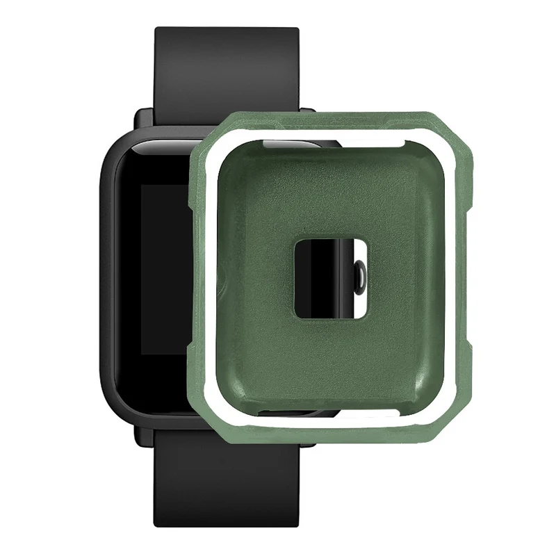 Huami Amazfit Bip / Bip Lite Watch Case Flexible Dual Color Protective Cover - Black+White