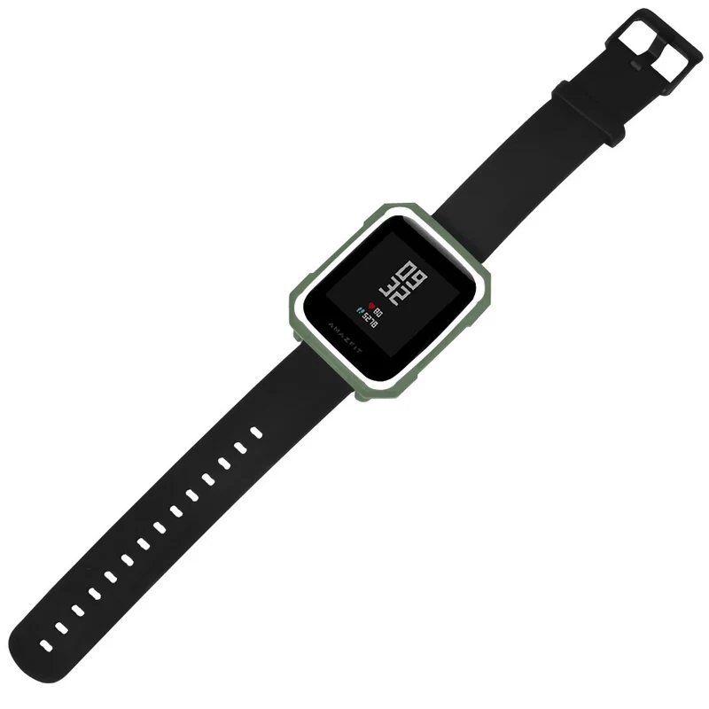Huami Amazfit Bip / Bip Lite Watch Case Flexible Dual Color Protective Cover - Black+White