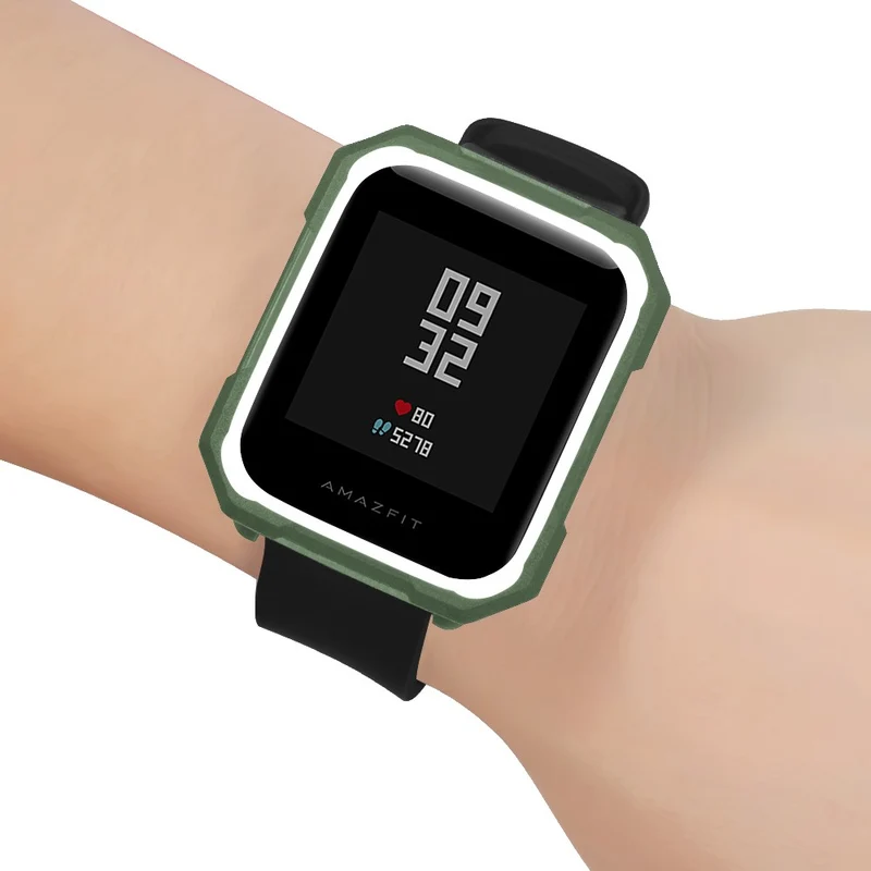 Huami Amazfit Bip / Bip Lite Watch Case Flexible Dual Color Protective Cover - Black+White