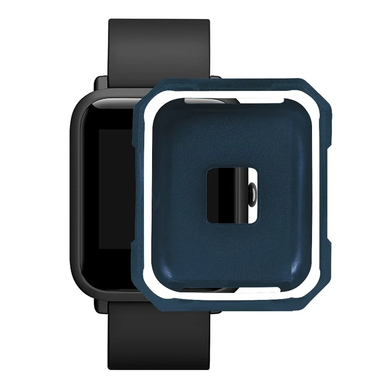 Huami Amazfit Bip / Bip Lite Watch Case Flexible Dual Color Protective Cover - Black+White