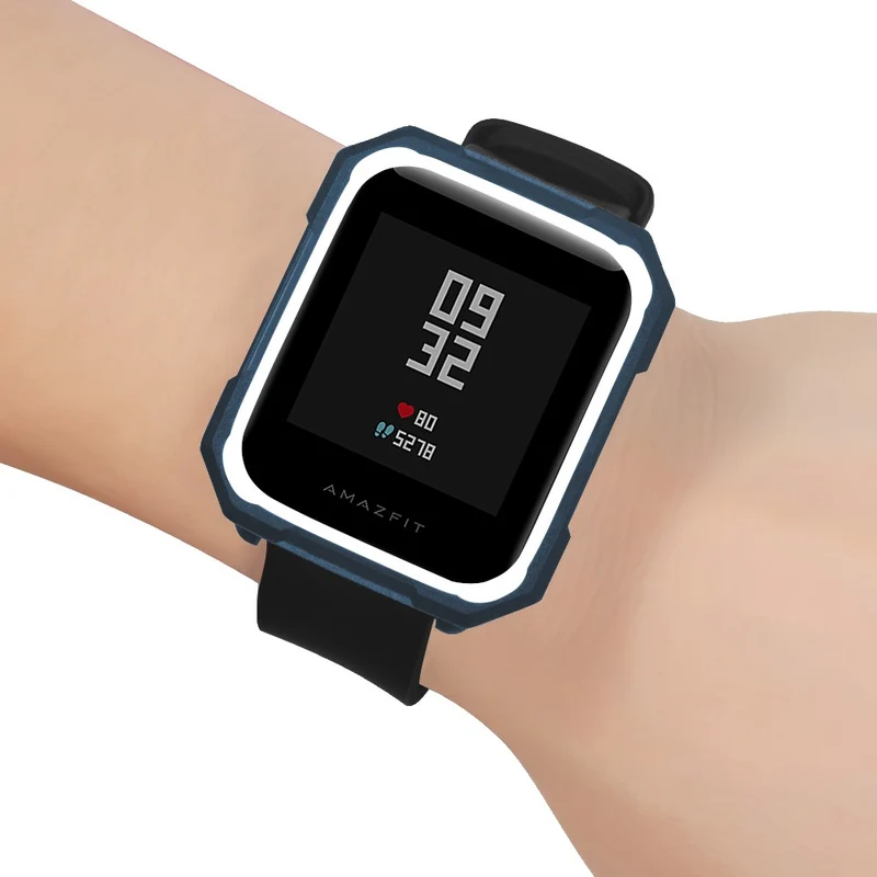 Huami Amazfit Bip / Bip Lite Watch Case Flexible Dual Color Protective Cover - Black+White
