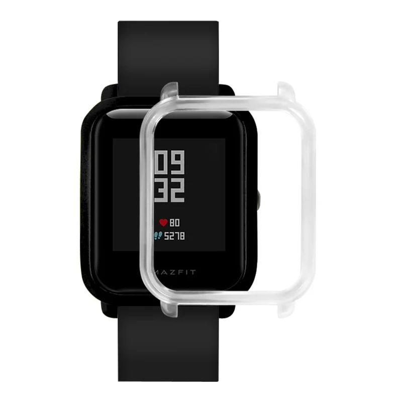 Huami Amazfit Bip / Bip Lite Watch Case Hard Bump Resistant Scratch Resistant Protector Cover - Transparent White