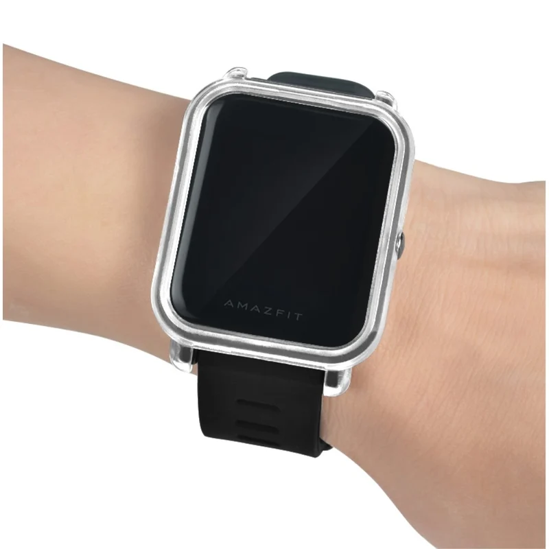 Huami Amazfit Bip / Bip Lite Watch Case Hard Bump Resistant Scratch Resistant Protector Cover - Transparent White