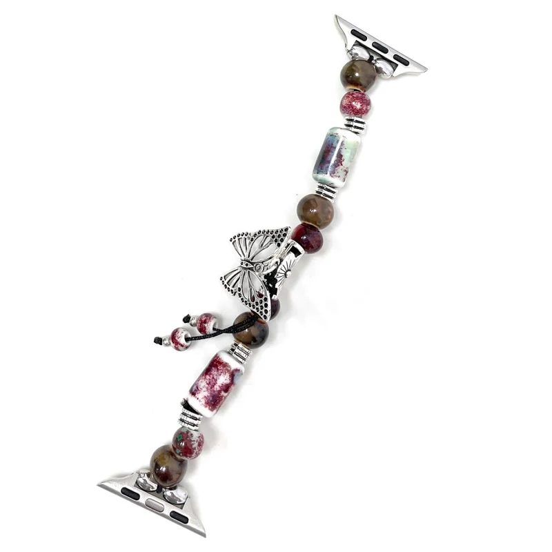 Apple Watch Series 41mm - 40mm - 38mm Universal Beads Bracelets Watch Strap - Peanut