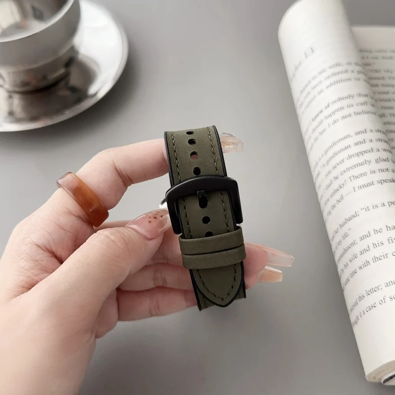 Apple Watch Series 41mm - 40mm - 38mm Universal Watch Strap Genuine Cow Leather Flexible Band