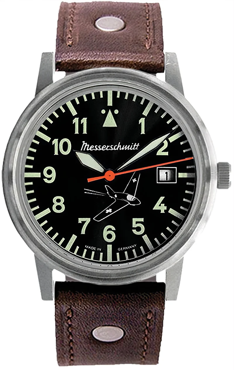 Messerschmitt Komet ME163-80-3 Herrenuhr • Made in Germany • Flieger-Design