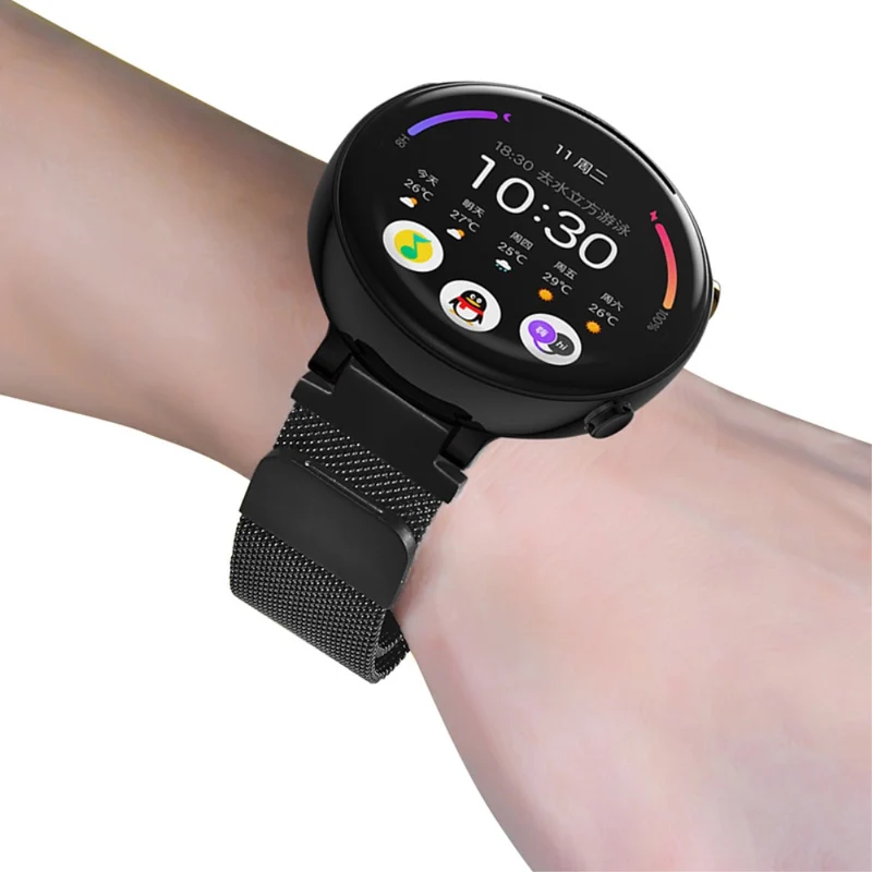 Huami Amazfit Verge 2 (A1807) Magnetic Watch Band Metal Milanese Loop Wrist Strap