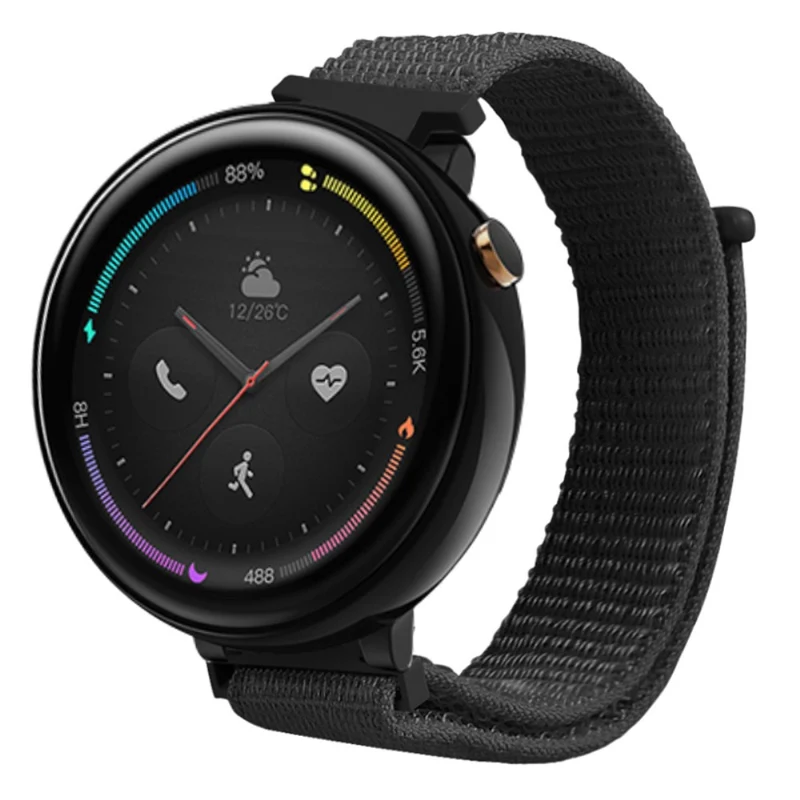 Huami Amazfit Verge 2 (A1807) Nylon Sport Loop Watch Bands Adjustable Strap with Spring Bar