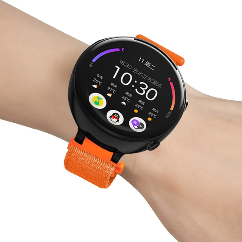 Huami Amazfit Verge 2 (A1807) Nylon Sport Loop Watch Bands Adjustable Strap with Spring Bar