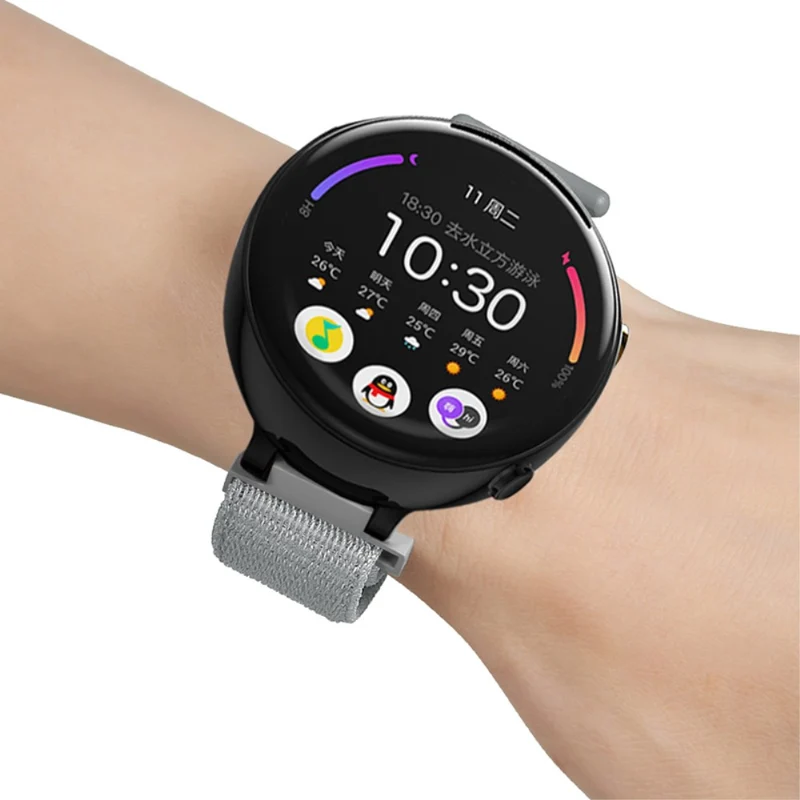 Huami Amazfit Verge 2 (A1807) Nylon Sport Loop Watch Bands Adjustable Strap with Spring Bar