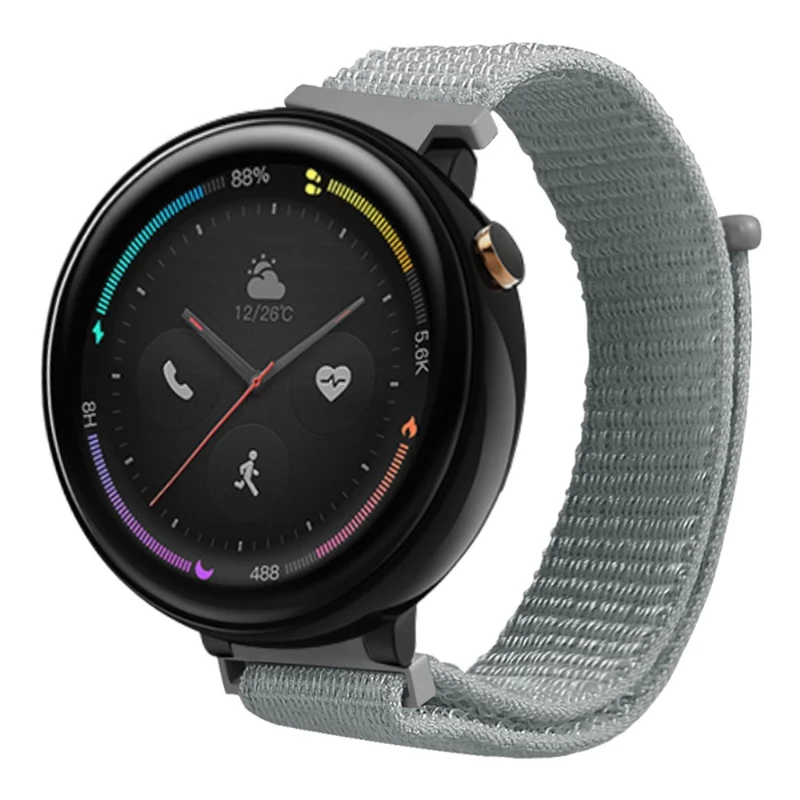 Huami Amazfit Verge 2 (A1807) Nylon Sport Loop Watch Bands Adjustable Strap with Spring Bar