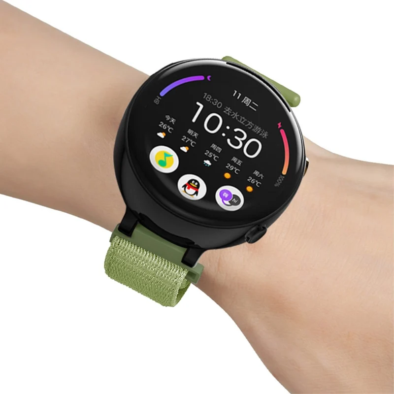 Huami Amazfit Verge 2 (A1807) Nylon Sport Loop Watch Bands Adjustable Strap with Spring Bar