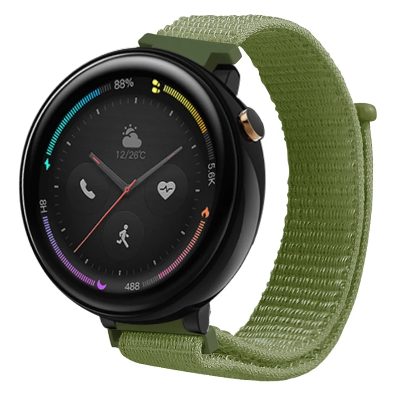 Huami Amazfit Verge 2 (A1807) Nylon Sport Loop Watch Bands Adjustable Strap with Spring Bar