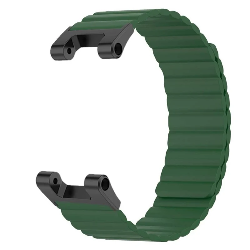Huami Amazfit T-Rex / T-Rex Pro Flexible Watch Strap Magnetic Smartwatch Band - Black+Orange