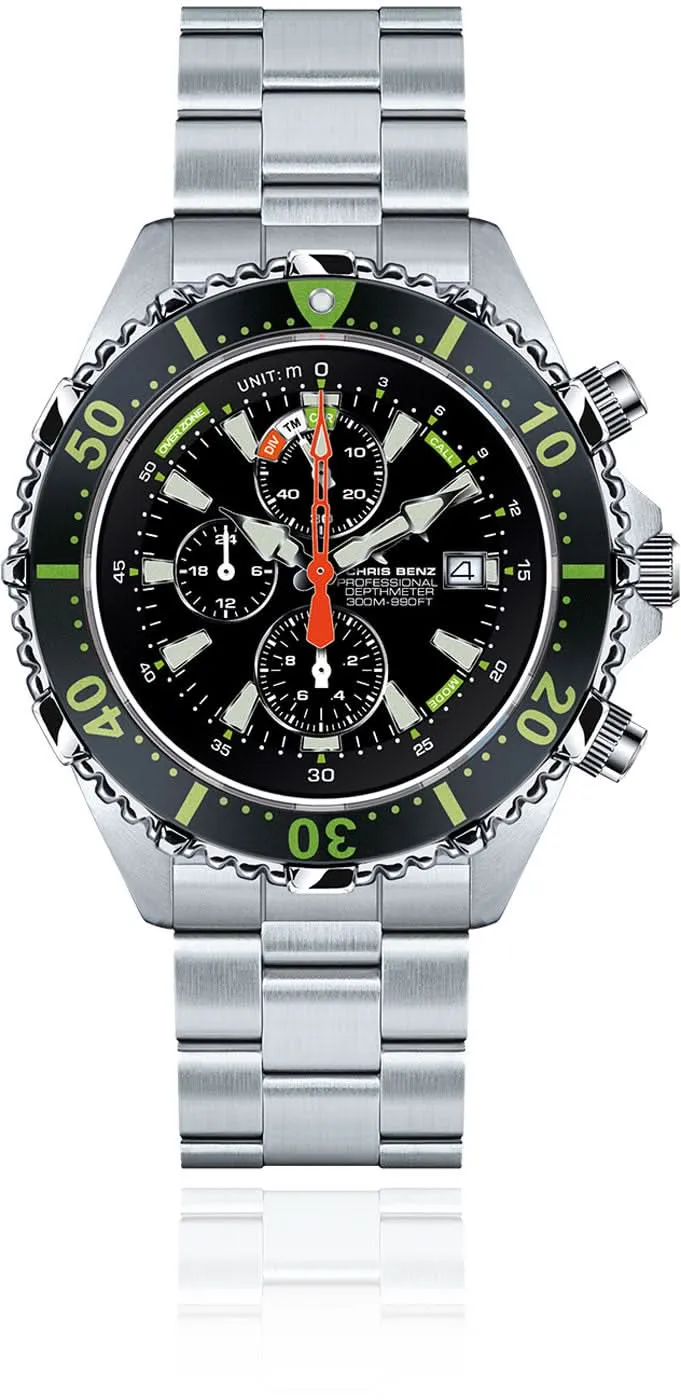 Chris Benz Depthmeter CB-C300X-G-MB Herrenuhr • 300m Wasserdicht • Saphirglas