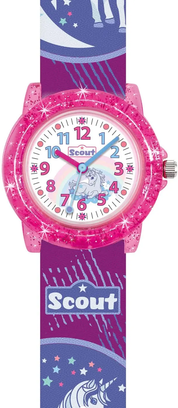 Scout Crystal 305040 Mädchen-Uhr • Lernuhr • 5 Bar