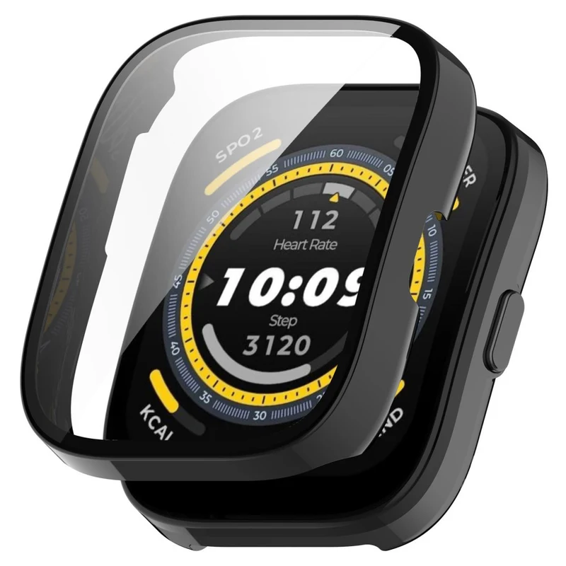Huami Amazfit Bip 5 Watch Case Scratch Resistant Hard Flexible Protective Cover with Tempered Glass Film
