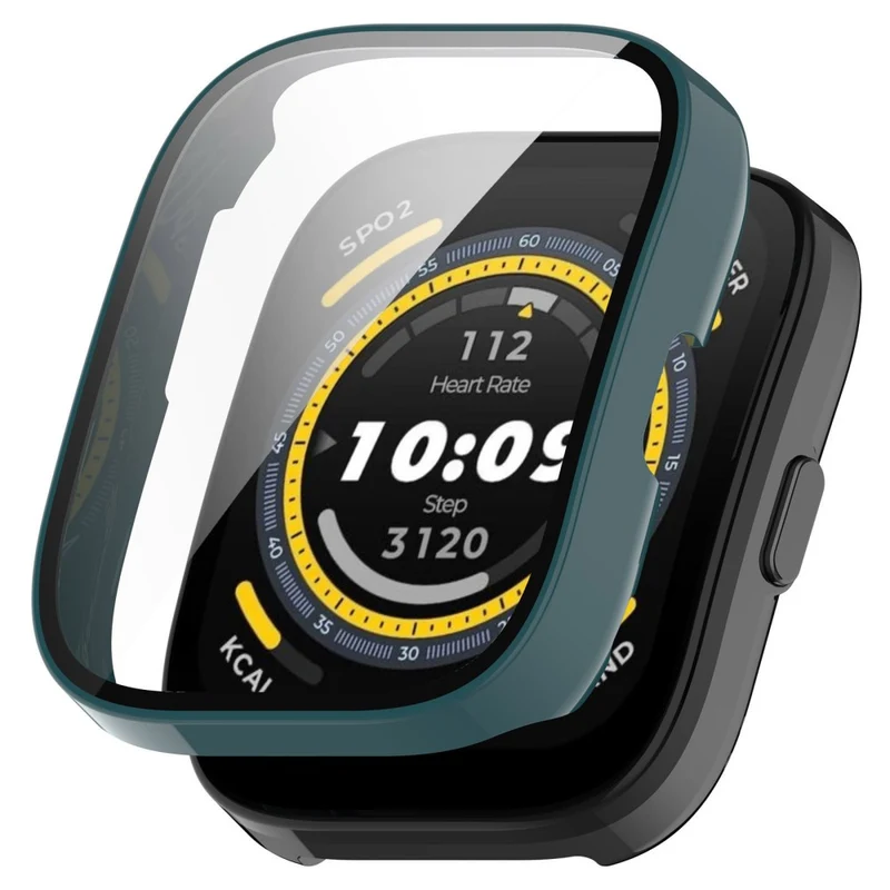 Huami Amazfit Bip 5 Watch Case Scratch Resistant Hard Flexible Protective Cover with Tempered Glass Film
