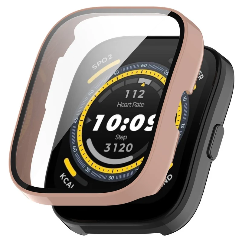Huami Amazfit Bip 5 Watch Case Scratch Resistant Hard Flexible Protective Cover with Tempered Glass Film
